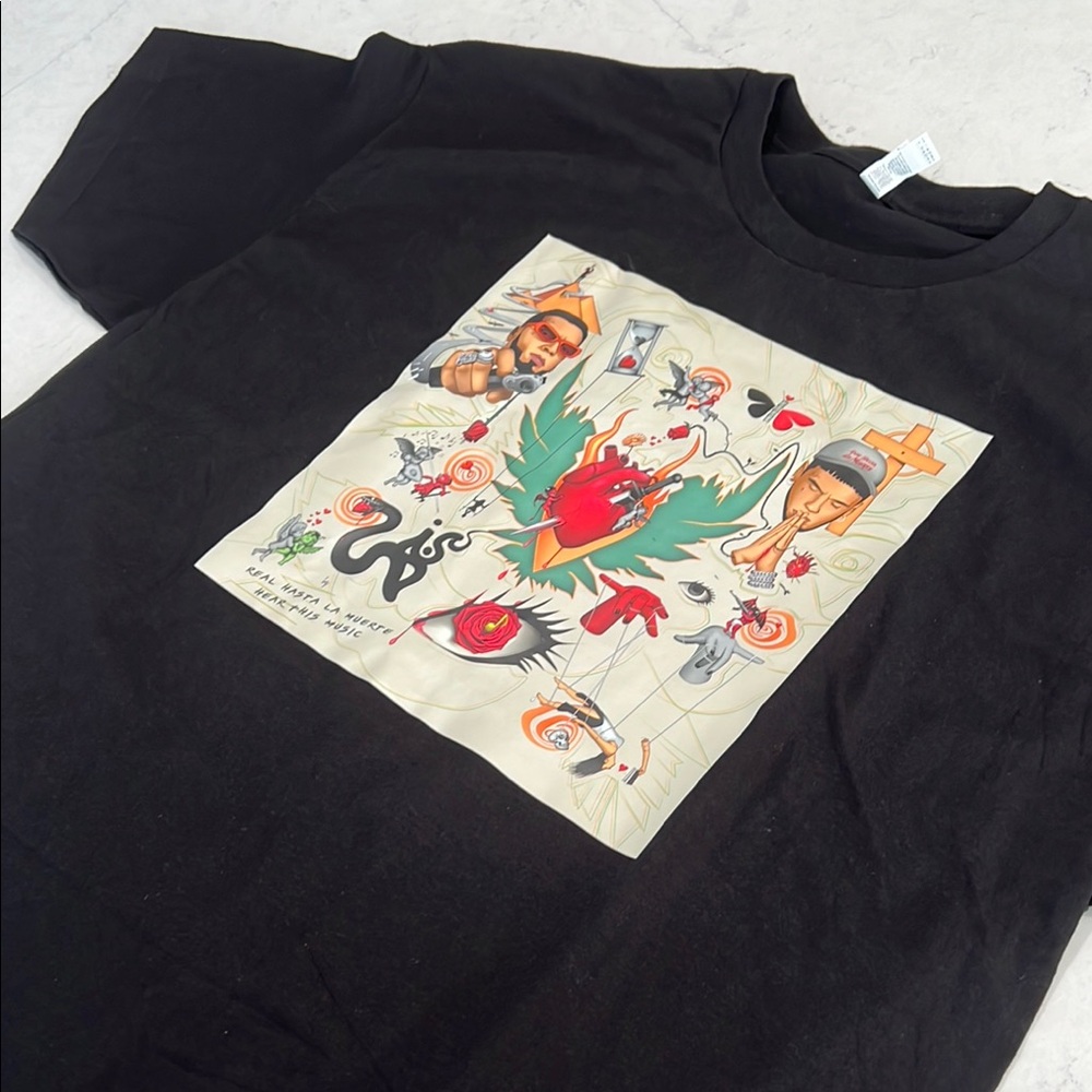 Black Graphic Anuel AA Men’s Shirt XXL